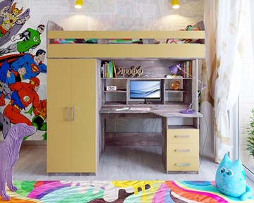 Детская кровать-чердак Ярофф Аракс, каркас Бетон, фасад Зира в Улан-Удэ