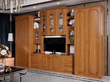 Гостиный гарнитур Альберт со шкафами, глянцевый в Улан-Удэ