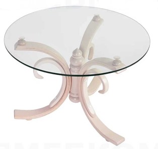 Стеклянный столик в гостиную СЖ 5 беленый дуб/стекло в Улан-Удэ