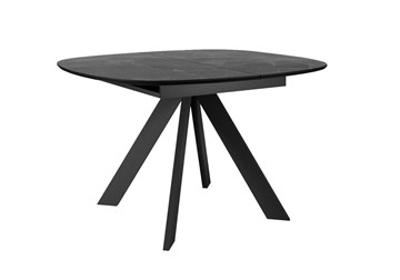 Раскладной стол DikLine BK100 Керамика Черный мрамор/подстолье черное/опоры черные в Улан-Удэ