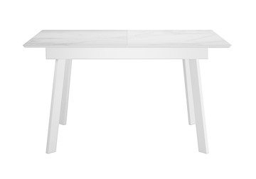 Керамический обеденный стол DikLine SKH125 Керамика Белый мрамор/подстолье белое/опоры белые (2 уп.) в Улан-Удэ