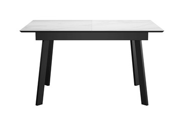 Раскладной стол DikLine SKH125 Керамика Белый мрамор/подстолье черное/опоры черные (2 уп.) в Улан-Удэ