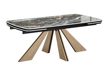 Керамический обеденный стол DikLine SKP180 Керамика Amadeus/подстолье черное/опоры дуб монтана (2 уп.) в Улан-Удэ