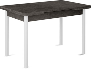 Кухонный раскладной стол Кубика Милан-2 EVO, ноги белые, серый камень в Улан-Удэ