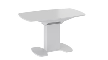 Стол со стеклянной столешницей Портофино (СМ(ТД)-105.02.11(1)), цвет Белый глянец/Стекло белое в Улан-Удэ