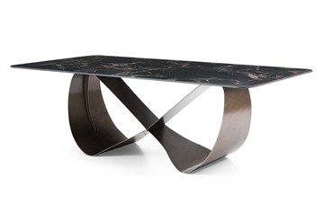 Керамический стол DT9305FCI (240) черный керамика/бронзовый в Улан-Удэ