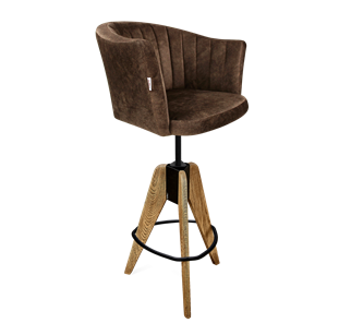 Барный стул SHT-ST42-1 / SHT-S92 (кофейный трюфель/браш.коричневый/черный муар) в Улан-Удэ