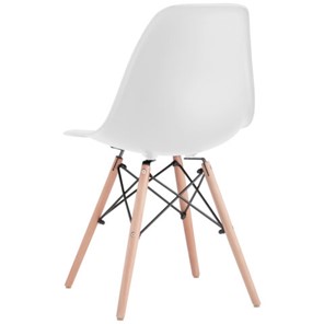 Комплект обеденных стульев 4 шт. BRABIX "Eames CF-010", пластик белый, опоры дерево/металл, 532630, 2033A в Улан-Удэ