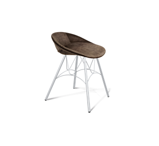 Обеденный стул SHT-ST19-SF1 / SHT-S100 (кофейный трюфель/хром лак) в Улан-Удэ