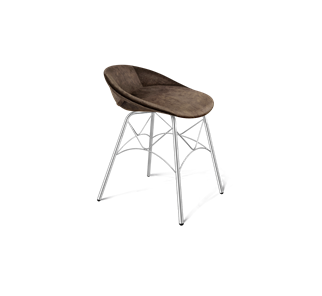 Обеденный стул SHT-ST19-SF1 / SHT-S107 (кофейный трюфель/хром лак) в Улан-Удэ