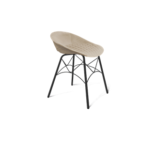 Обеденный стул SHT-ST19-SF1 / SHT-S107 (ванильный крем/черный муар) в Улан-Удэ