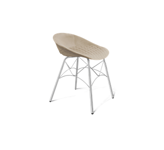 Обеденный стул SHT-ST19-SF1 / SHT-S107 (ванильный крем/хром лак) в Улан-Удэ