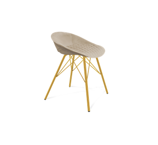 Обеденный стул SHT-ST19-SF1 / SHT-S37 (ванильный крем/золото) в Улан-Удэ