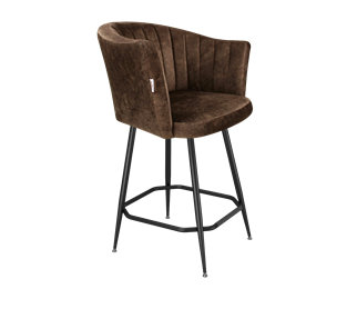 Полубарный стул SHT-ST42-1 / SHT-S148-1 (кофейный трюфель/черный муар) в Улан-Удэ
