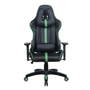 Кресло компьютерное Brabix GT Carbon GM-120 (две подушки, экокожа, черное/зеленое) 531929 в Улан-Удэ