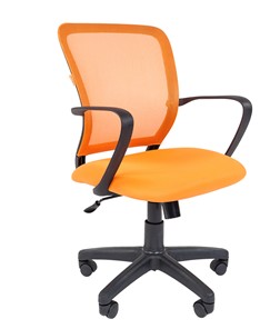 Кресло офисное CHAIRMAN 698 black TW, ткань, цвет оранжевый в Улан-Удэ