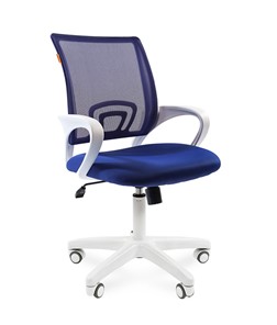 Компьютерное кресло CHAIRMAN 696 white, ткань, цвет синий в Улан-Удэ