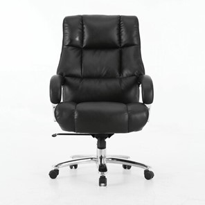 Кресло офисное Brabix Premium Bomer HD-007 (рециклированная кожа, хром, черное) 531939 в Улан-Удэ