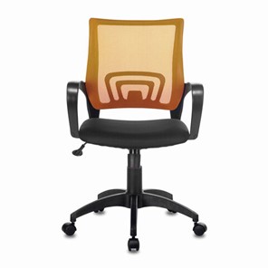 Кресло офисное Brabix Fly MG-396 (с подлокотниками, сетка, оранжевое/черное) 532084 в Улан-Удэ