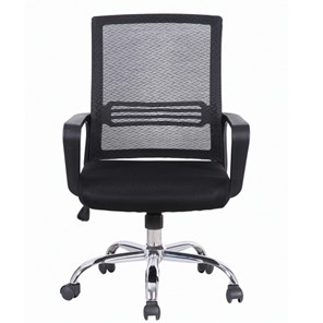 Компьютерное кресло Brabix Daily MG-317 (с подлокотниками, хром, черное) 531833 в Улан-Удэ