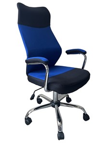 Кресло компьютерное C168 черный/синий в Улан-Удэ