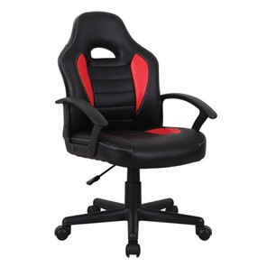 Кресло компьютерное BRABIX "Spark GM-201", экокожа, черное/красное, 532503 в Улан-Удэ