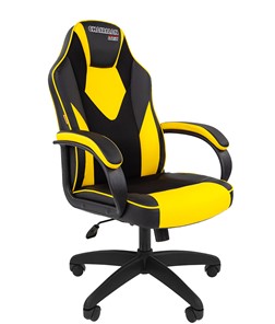 Кресло CHAIRMAN GAME 17, цвет черный /желтый в Улан-Удэ