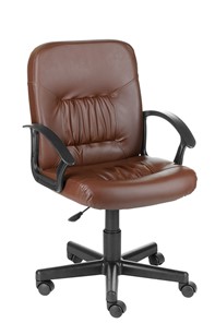 Кресло офисное Чат кожзам коричневый в Улан-Удэ