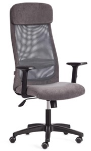 Кресло офисное PROFIT PLT флок/ткань, серый, 29/W-12, арт.20537 в Улан-Удэ