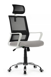 Кресло компьютерное Riva RCH 1029HW, серый/черный в Улан-Удэ