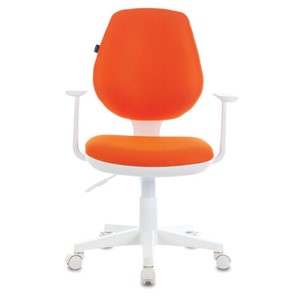 Кресло Brabix Fancy MG-201W (с подлокотниками, пластик белый, оранжевое) 532410 в Улан-Удэ