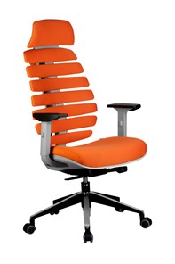 Кресло офисное Riva Chair SHARK (Оранжевый/серый) в Улан-Удэ