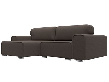 Угловой диван с оттоманкой Лига-029, Амур коричневый (Рогожка) в Улан-Удэ