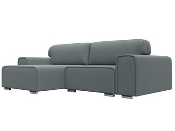 Угловой диван с оттоманкой Лига-029, Амур серый (Рогожка) в Улан-Удэ