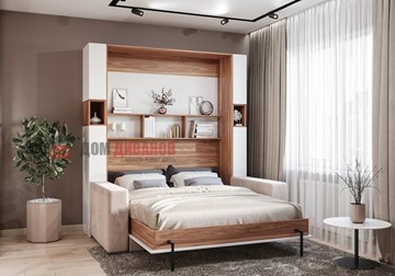 Кровать-шкаф с диваном DetalMaster Добрава, 1400х2000 в Улан-Удэ