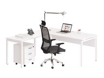Офисный комплект мебели А4 (металлокаркас DUE) белый премиум / металлокаркас белый в Улан-Удэ