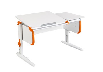 Растущий стол 1/75-40 (СУТ.25) белый/белый/Оранжевый в Улан-Удэ