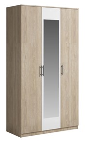Шкаф 3 двери Genesis Светлана, с зеркалом, белый/дуб сонома в Улан-Удэ