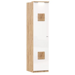 Шкаф одностворчатый с декор. накладками Фиджи 659.225, белый в Улан-Удэ