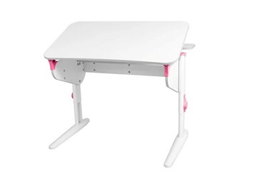 Детский стол-трансформер 5/100 (СУТ.46) + Polka_z 5/500 (2 шт) Рамух белый/белый/розовый в Улан-Удэ