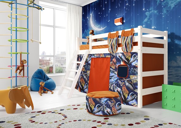 Детская кровать-чердак Соня, Вариант 6 Белый в Улан-Удэ - изображение