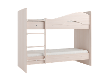 Детская двухэтажная кровать Мая на щитах со шкафом и ящиками, цвет Млечный дуб в Улан-Удэ - предосмотр 2