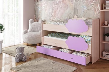 Детская двухэтажная кровать Соник 1.6 с ящиком, Ирис в Улан-Удэ
