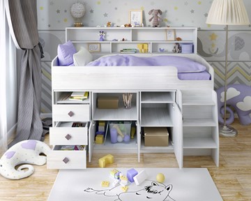 Детская кровать-чердак Малыш-5, цвет Винтерберг в Улан-Удэ - предосмотр 3