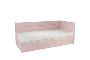 Детская кровать 0.9 Альба (Тахта), нежно-розовый (велюр) в Улан-Удэ