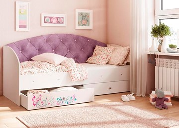 Кровать детская односпальная Эльза без бортика, Фиолетовый (латы) в Улан-Удэ