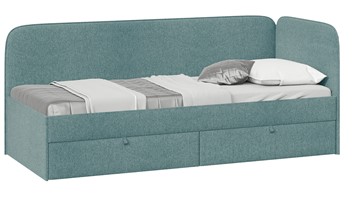 Кровать подростковая Молли тип 1 (80), Микровелюр Scandi Indigo 11 в Улан-Удэ