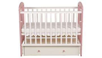 Кровать детская Polini kids Simple 328, белый-розовый в Улан-Удэ