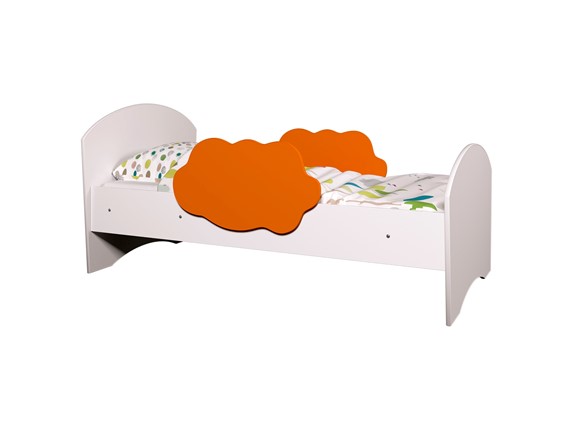 Детская кровать Тучка, корпус Белый, фасад Оранжевый в Улан-Удэ - изображение