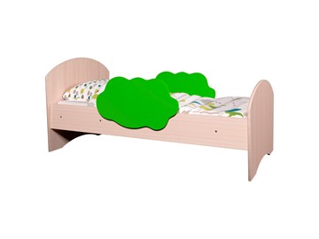 Кровать с бортиками Тучка, корпус Дуб млечный, фасад Лайм в Улан-Удэ